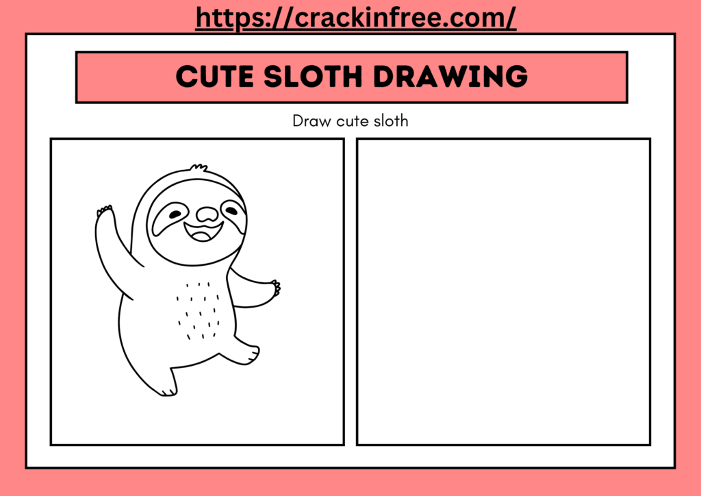 cute sloth drawing