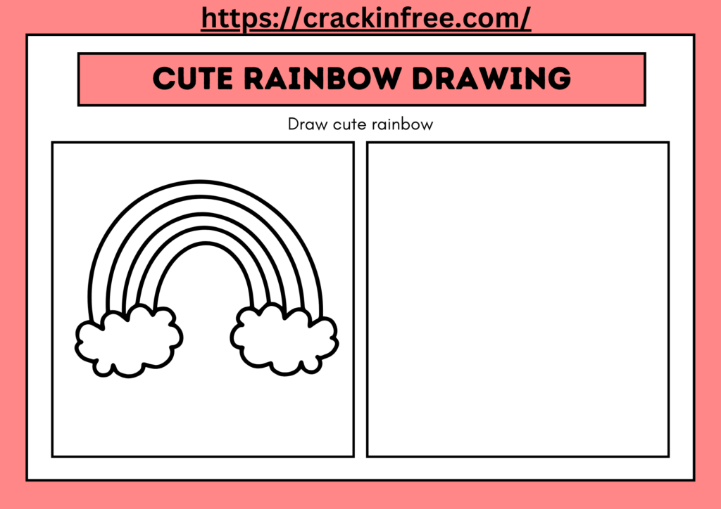 cute things to draw rainbow